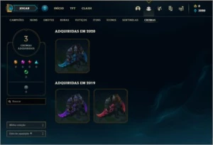 Conta Ouro 3 com 40 champs e 16 skins - League of Legends LOL