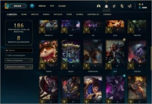 Conta Ouro 3 com 40 champs e 16 skins - League of Legends LOL