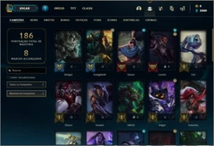 Conta Ouro 3 com 40 champs e 16 skins - League of Legends LOL