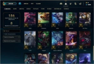 Conta Ouro 3 com 40 champs e 16 skins - League of Legends LOL