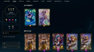Conta Full Acess - 117 Skins - 12 Skins Prestigios - Main Ad - League of Legends LOL