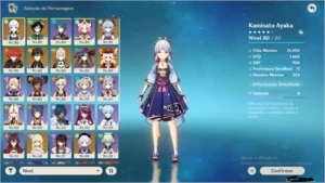 Conta Genshi AR55 Ganyu/ Ayaka/ Zongli/ Venti - Genshin Impact