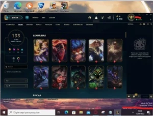 Conta de 2020 boa com 95 champs 133 SKINS com 2 Prestígio - League of Legends LOL