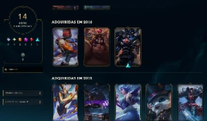 Conta League Of Legends Smurf Com 14 Skins LV 45 LOL