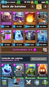 CLASH ROYALE LEVEL 10 COM 8 LENDÁRIAS