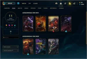 Conta DIAMANTE 2 com 11 skins e 34 champs - League of Legends LOL
