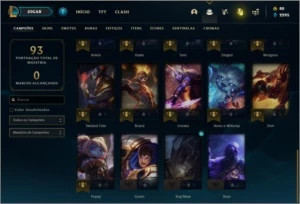 Conta DIAMANTE 2 com 11 skins e 34 champs - League of Legends LOL