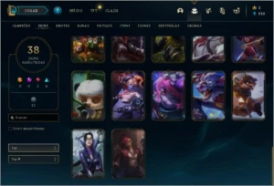 CONTA LOL 38 SKINS COM NICK BOM PRA MAIN ADC/LUCIAN - League of Legends
