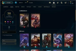 CONTA LOL 38 SKINS COM NICK BOM PRA MAIN ADC/LUCIAN - League of Legends