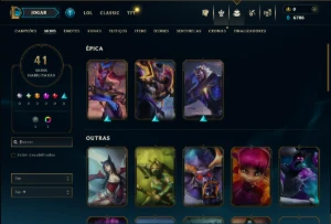 Prata 2 com 65 Champs e 41 Skins - League of Legends LOL