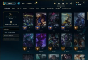 Prata 2 com 65 Champs e 41 Skins - League of Legends LOL