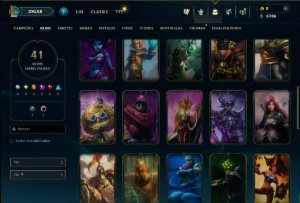 Prata 2 com 65 Champs e 41 Skins - League of Legends LOL