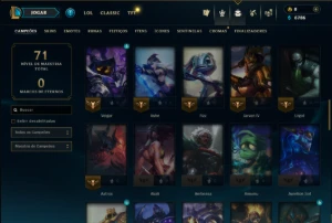 Prata 2 com 65 Champs e 41 Skins - League of Legends LOL