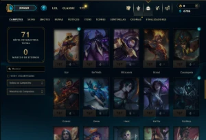 Prata 2 com 65 Champs e 41 Skins - League of Legends LOL