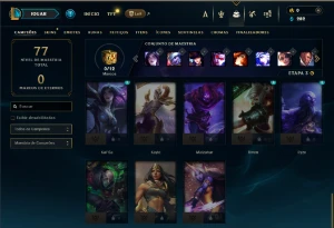 Bronze 3 com 35 Champs e 15 Skins ( MAIN ADC ) - League of Legends LOL