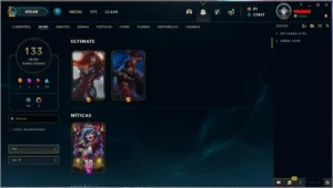 Conta de lol Ouro 4 133 skins - League of Legends