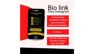 Bio link para Instagram em formato site web site mini site