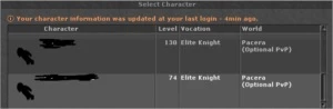 Ek 130 parei de jogar faz 1 ano quereo vender - Tibia