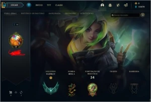 conta plat 4 - League of Legends LOL