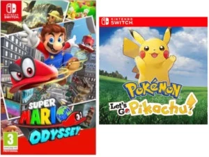 Conta Nintendo Switch c/ Mario Odyssey e Pokemon Lets'go - Jogos (Mídia Digital)