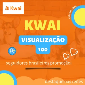 KWAI visualização x 100 - Social Media