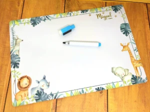 Lousa MDF Safari Personalizada com Caneta - Artesanato e Personalizados
