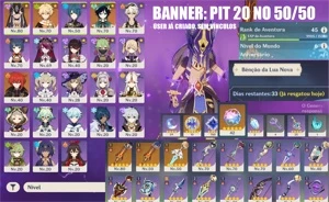 CYNO, 2 BÁCULO DAS AREIAS ESCARLATE, VENTI, ESPADA CELESTIAL - Genshin Impact