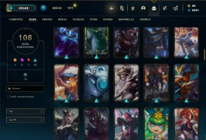 Conta Unraneked com 105 Champs e 108 Skins ( MAIN SUP ) - League of Legends LOL