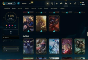 Conta Unraneked com 105 Champs e 108 Skins ( MAIN SUP ) - League of Legends LOL