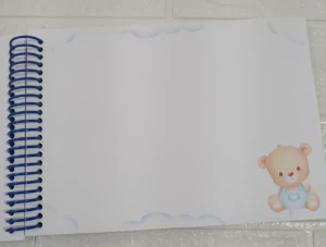 Caderno de Mensagens Personalizado para Chá de Bebê - Artesanato e Personalizados
