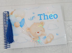 Caderno de Mensagens Personalizado para Chá de Bebê - Artesanato e Personalizados