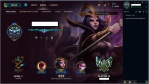 BORDA PLATINA PLATINA IV 103 SKINS - League of Legends LOL