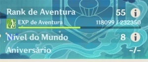 CONTA GENSHIN AR55 SEM VINCULOS - Grand Fantasia GF