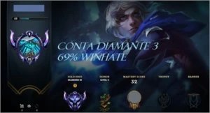 Conta Diamante 3 69% winhate - League of Legends LOL