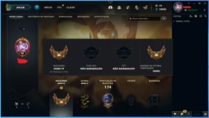 Smurf Gold IV Criada em 2012 (4 Skins Vitoriosas) - League of Legends LOL