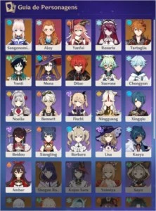 CONTA GENSHIN AR41 (VENTI, DILUC, KOKOMI, MONA) - Genshin Impact
