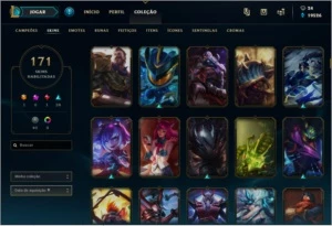 CONTA LOL FULL CHAMP - 171 SKINS - League of Legends