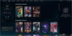 Conta Gold II 75 pdl 80 campeões 37 skins - League of Legends LOL