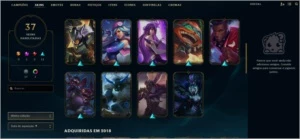 Conta Gold II 75 pdl 80 campeões 37 skins - League of Legends LOL