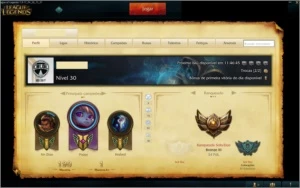 CONTA DE LOL BRONZE III+42 CAMPEÕES+8 SKINS/LENDÁRIA E RARA - League of Legends