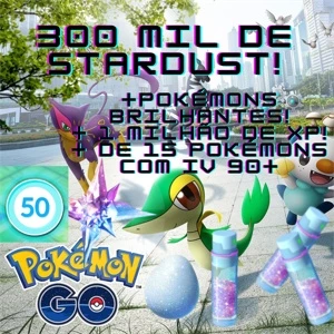 Serviço de Melhoria 300 Mil de Stardust, 1 Milhão de XP - Pokémon