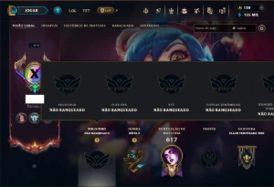 Unranked com TODOS os Champs e 187 Skins ( MID / JG / ADC ) - League of Legends LOL