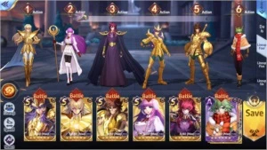 Saint Seiya Awakening servidor A1 TOP 50 SSA