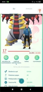 Conta Pokémon go lvl 17 - D200