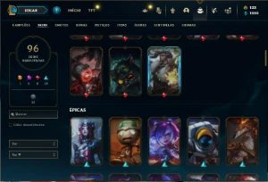 Prata 3 com 140 Champs e 96 Skins ( MAIN TOP ) - League of Legends LOL