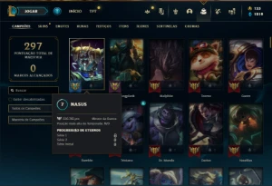 Prata 3 com 140 Champs e 96 Skins ( MAIN TOP ) - League of Legends LOL