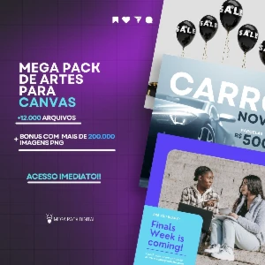 Mega pack templates canvas + bonus com superpack de pngs
