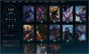 Conta Platina III 144 SKINS e 29 Chromas - League of Legends LOL
