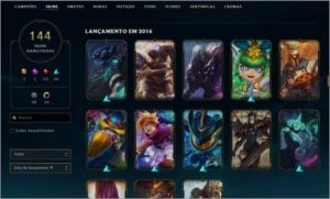 Conta Platina III 144 SKINS e 29 Chromas - League of Legends LOL