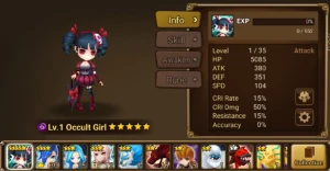 Conta Summoners War Reroll Dark Occult Girl (Nicki)
